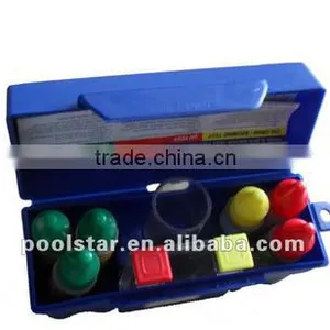 5-Way Swimming Pool Rapid Test Kit P1922, PH / CL / Bromine / Alkalinity / Acid Demand Tefill Bottles thumbnail-1