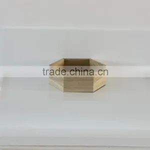 Gray Hexagon Wooden Tray thumbnail-2