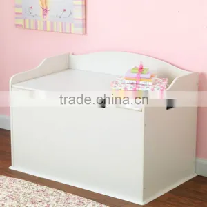 Wooden Toy Storage Chest in White thumbnail-1