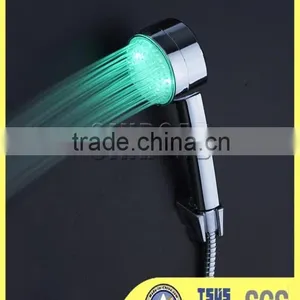 Three Colors Changing LED Bathroom Shower Head With Temperature Digital Display thumbnail-1