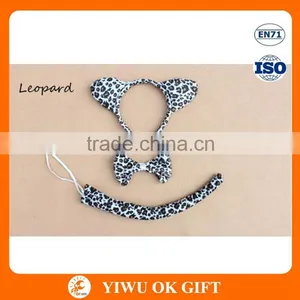 Black Color Cat Ears Headband With Bow Tie And Tail For Party Decoration Favor Bow Tie Set thumbnail-5