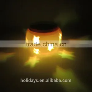 2015 New Style Ceramics Vat Shape Star Projector Solar Light thumbnail-5