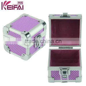 Pvc Purple Color Small Dots Pattern Empty Boxes Watch Gift Box thumbnail-1