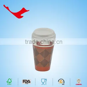 Print Paper Cup With Lid and Straw for Coffee Tea &beverage thumbnail-1