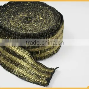 New Design Lurex Jacquard Elastic Webbing thumbnail-1