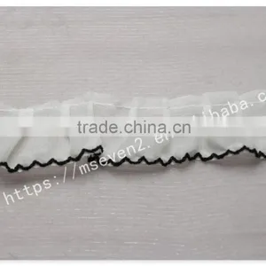 Good Price 3cm Width Folding Cotton French Tulle Lace for Dress thumbnail-2