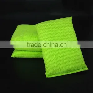 Microfibre Cloth Kitchen Cleaning Dish Washing Scouring Pad Sponge thumbnail-1