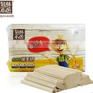 Virgin Wheat Straw Pulp Wholesale Embossed Paper Hand Towel thumbnail-2