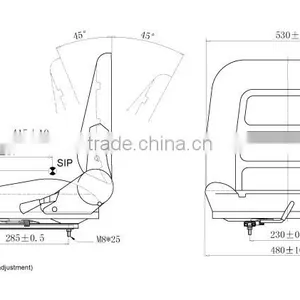 (YH-16) Adjustable Car Seat Loader Seat Construction Mechinary Seat thumbnail-2