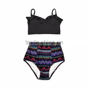2016 Wholesale Hot Sexy Women Retro High Waist Bikini thumbnail-6