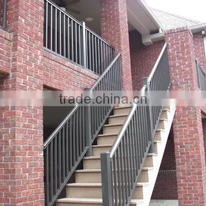 Hot Sale Wrought Iron Straight Staircase Easily Install Factory Manufacture thumbnail-2