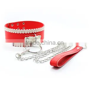 SEX TOYS BONDAGE NECK COLLAR WITH LACE SEX NECK COLLAR FOR SM SEX GAME FEMALE SEX TOYS NECK COLLAR BONDAGE SEX NECK COLLARS thumbnail-1