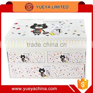 3-tier Jewelry Cosmetic Storage Case With Drawers thumbnail-1