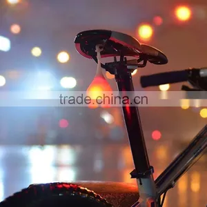 MTB Bike Warning Water Resistant 3 Modes Heart Shape Rear Tail Bicycle Egg Light 4 Colors thumbnail-2