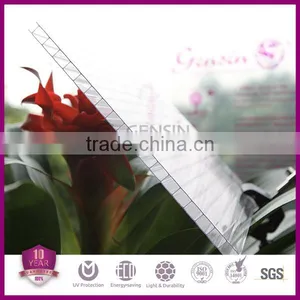 Twin-wall Rectangular Structure Agrucultural Polycarbonare Sheet for Greenhouse Width 2100 ,thickness 3mm,4mm,6mm,8mm,10mm thumbnail-1