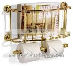 Decorative Bathroom Accessory,Metal Towel Shelf With Hooks thumbnail-1