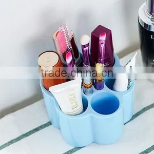 Cy269 Plastic Plum Blossom Shaped Dressing Table Cosmetic Storage Box Candy Color Desktop Separating Arrangement Box thumbnail-3