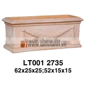 East Asia Rectangular Classic White Wash Flower Pot For Manufacturer thumbnail-1