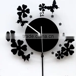 Butterfly Metal Wall Disgital Clock thumbnail-1