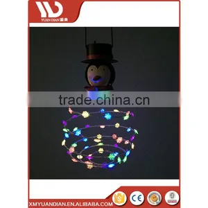 Names Christmas Ornaments Hanging Led Solar Lantern Decoration Snowmen Santa Metal Hanging Light thumbnail-4