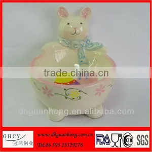 Hand Painted Ceramic Bunny Easter Cups thumbnail-1