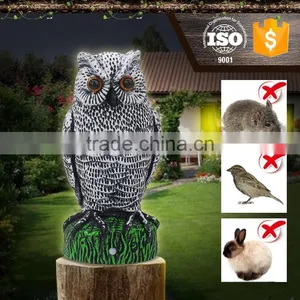White Outdoor Motion Sensor Owl Pest Repellent thumbnail-1
