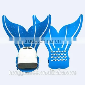 Blue Color Kid Silicone Rubber Diving Fins With Customized Service Available thumbnail-1