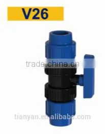 TY High Quality PP Compression Fittings TRUE UNION BALL VALVE Eco-friendly Cheap Price Full Size Factory Price List Discount thumbnail-2