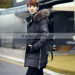 Custom Warm Fur-collar Slim Fit Casual Jacket Unisex Parka Cotton Padded Winter Jacket thumbnail-1