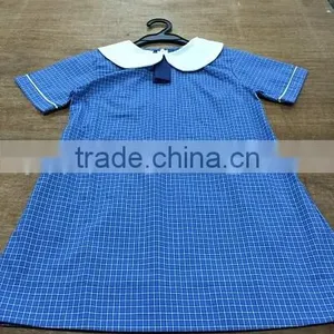 Primary School Uniform Designs Kids Check Fabric School Girls Pinafore thumbnail-2