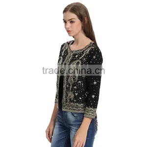 Woman New Fashion Clothing Manufacturer Sequin Beaded Kurti With Jacket Designs thumbnail-4