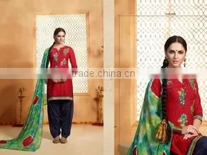 Fresh Fabulous Patiala Readymade Embroidery Suits thumbnail-1