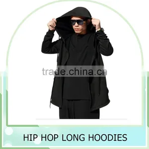Hot 2016 New Arrival Black Men's Cloak Hooded Male Streetwear Sweatshirts Hip Hop Spring Full Sleeves Clothing,Christmas Sweater thumbnail-1