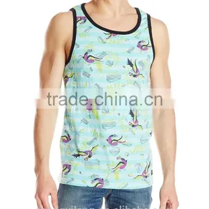 Mens Hot Sale Full Printing Gym Wear Singlet Tank Top MP6989 Sportswear Supplier thumbnail-1
