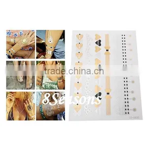 OEM Available Mixed Pattern Gilding Water Transfer Printing Large Size Waterproof Paper Temporary Tattoos Sticker thumbnail-1