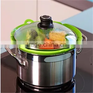 Cooking Tools Flower Silicone Lid Spill Stopper Silicone Cover Lid For Pan 10.2" Spill Stop Boil Over Safeguard thumbnail-1