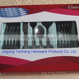 24 Pieces Stainless Steel Flatware Set Tabelware Sets thumbnail-2