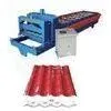 0.4 - 0.8mm Roof Tile Roll Forming Machine Suitable Colored Steel, Galvanized Steel thumbnail-1
