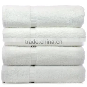 Wholesale 16S Combed 100% Cotton White Plain Hotel Bath Towel for 5 Star Hotel thumbnail-1