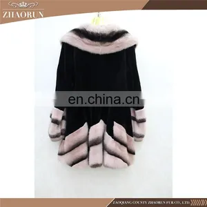 Original Import Mink Fur Coat Jacket New Dyed Fashion Woman Best Selling Long Mink Fur Coat thumbnail-2