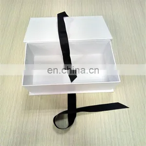 Popular !!! Pure White Christmas Packaging/christmas Gift Box With Bow Closure thumbnail-4