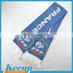 2016 Hot Sale China Wholesales Custom Logo Knitted Fan Scarfs For Promotional Gift thumbnail-1