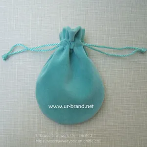 Small Pouch Bag Jewellery Custom Jewelry Velvet Gift Bag, Velvet Fabric Jewelry Drawstring Pouch Bag for Ring Storage thumbnail-2