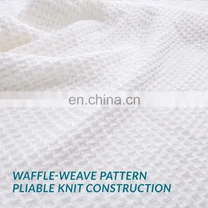 Luxury Super Soft Organic 100% Cotton Summer Lightweight Breathable Bedding Blanket For Adult thumbnail-4