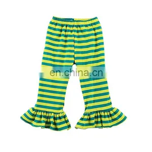 Infant/Toddler Girls Long Boutique Icing Ruffle Leggings Stripe Pants Cotton Bottoms Elastic Waist Trousers Age 1T-6Y thumbnail-5