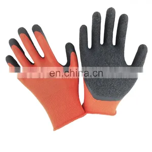 Women Colorful Latex Floral Palm Dip Gloves For Garden thumbnail-2
