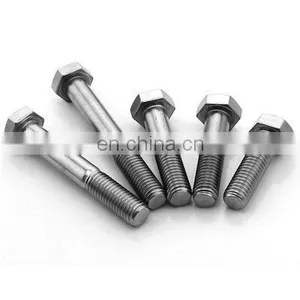 Bright Polished INOX Stainless Steel SS304 SS316 Hex Head Bolt A2-70 thumbnail-1