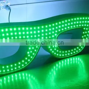 Hot Sale New Products Double Sided Flashing Neon Glasses Light Sign/heads up Display Glasses thumbnail-1