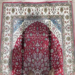 Yamei Lagend Red Color Persian Silk Carpet and Rug 4x6ft thumbnail-5