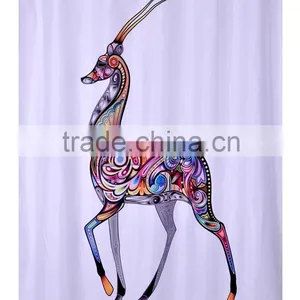 Hotel Decorative Shower Curtain, China Style Shower Curtain, DIY Digital Shower Curtain thumbnail-4